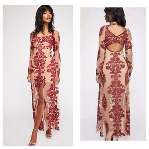 For Love and Lemons Temecula Sheer Maxi Dress